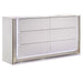 Global Furniture Aspen White Dresser with LED