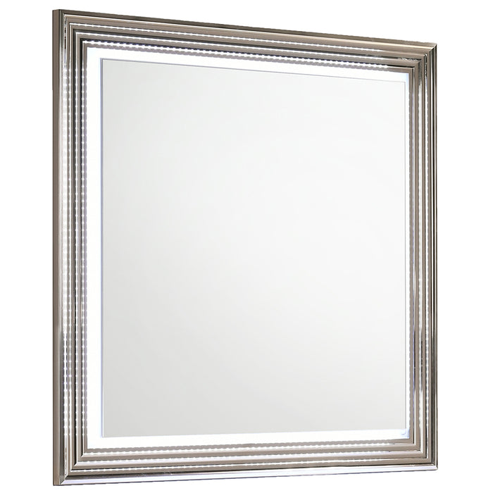 Global Furniture Aspen White Mirror with LED