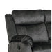 Global Furniture Domino Console Reclining Loveseat with Drawer Grey