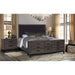 Global Furniture Laura Foil Grey Queen Bed with Case