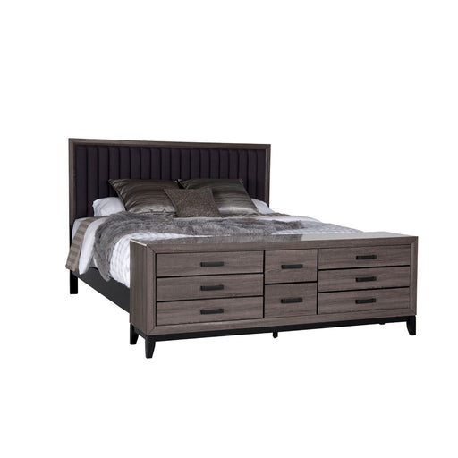 Global Furniture Laura Foil Grey Full Bed with Case