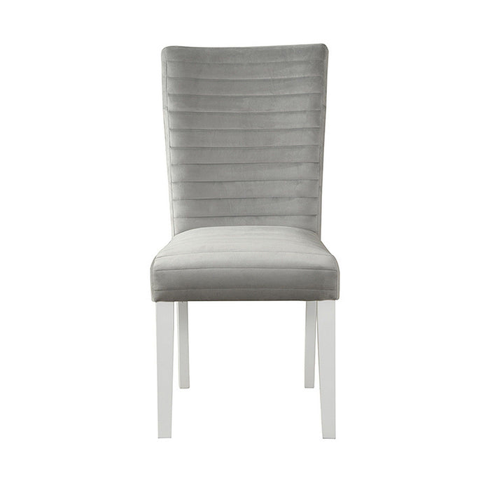Global Furniture Grey Velvet Barstool