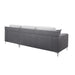 Global Furniture Dark Grey Loveseat & Chaise with 1 Pillow