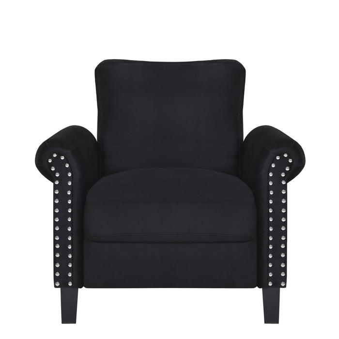 Global Furniture Black Velvet Chair