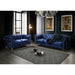 Global Furniture Dark Blue Velvet Tufted KD Sofa