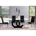 Global Furniture Matte Black & Stainless Steel Dining Table