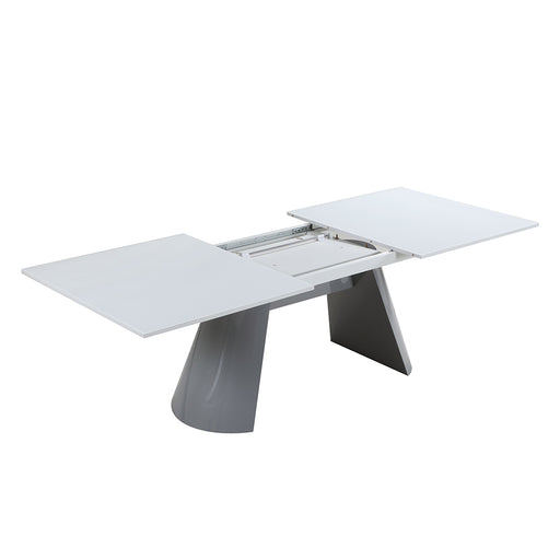 Global Furniture Beverly Hills Dining Table White and Grey