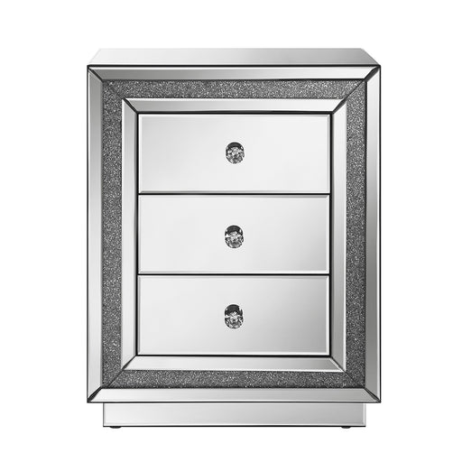 Global Furniture Mirrored Small 3 Drawer Side Table