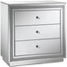 Global Furniture Mirrored Large 3 Drawer Side Table