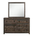 Global Furniture Harlow Rustic Brown Mirror