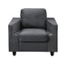 Global Furniture Bear Gunmetal Chair with Cupholders