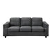 Global Furniture Bear Gunmetal Sofa with Cupholders