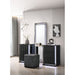 Global Furniture Aspen Black Vanity Set with LED
