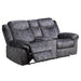 Global Furniture Power Console Reclining Loveseat Black