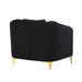 Global Furniture Black Velvet Slat Design Chair