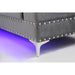 Global Furniture Grey Velvet LED Sectional