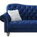 Global Furniture Navy Blue Tufted Sofa