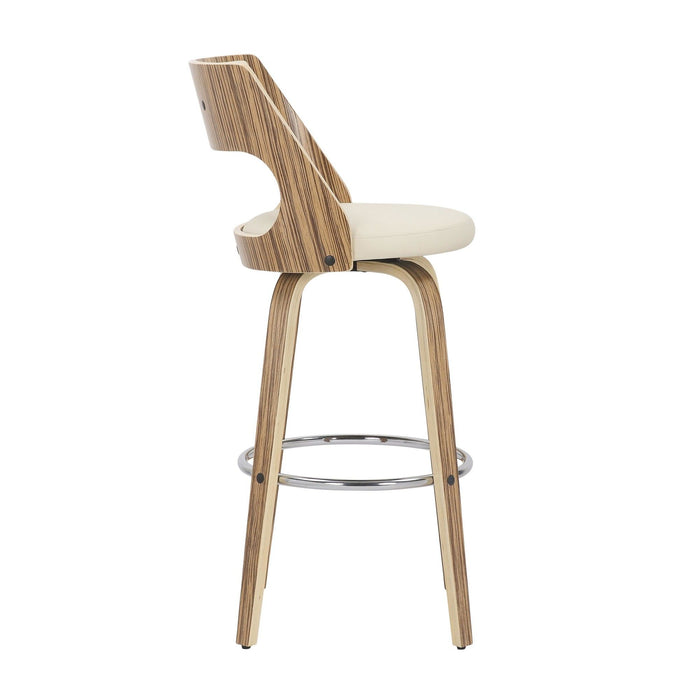 Cecina - 30'' Fixed-height Barstool (Set of 2) - Beige