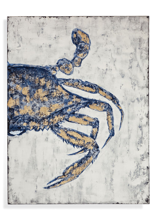 Blue Crab - Canvas Art - Blue