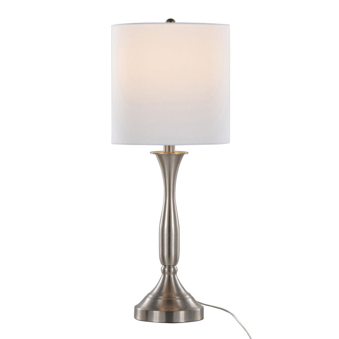 Sawyer - 25" Metal Table Lamp With USB (Set of 2) - White