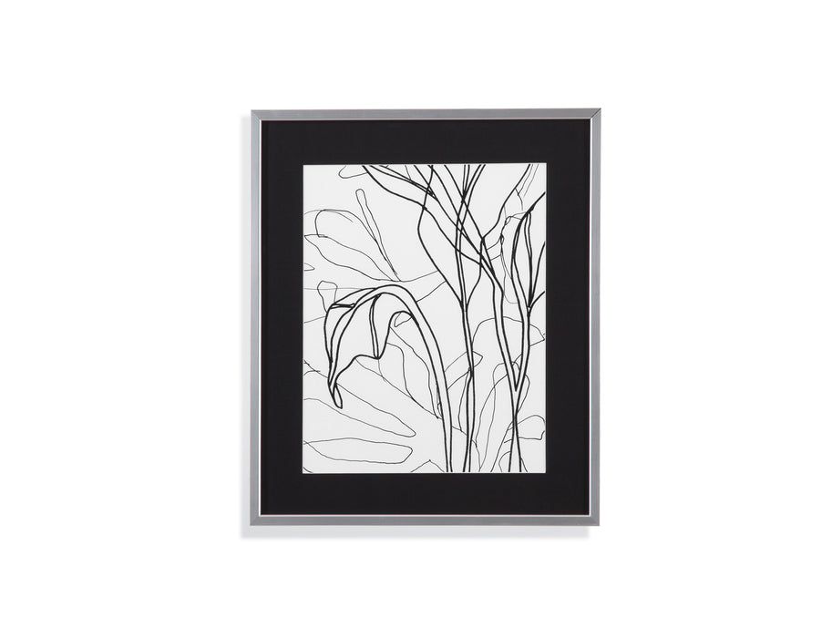 Tropical Lines IV - Framed Print - Black