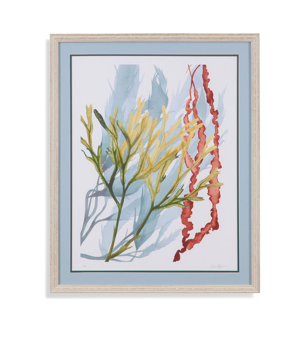 Seaweed Flow II - Framed Print - Light Blue