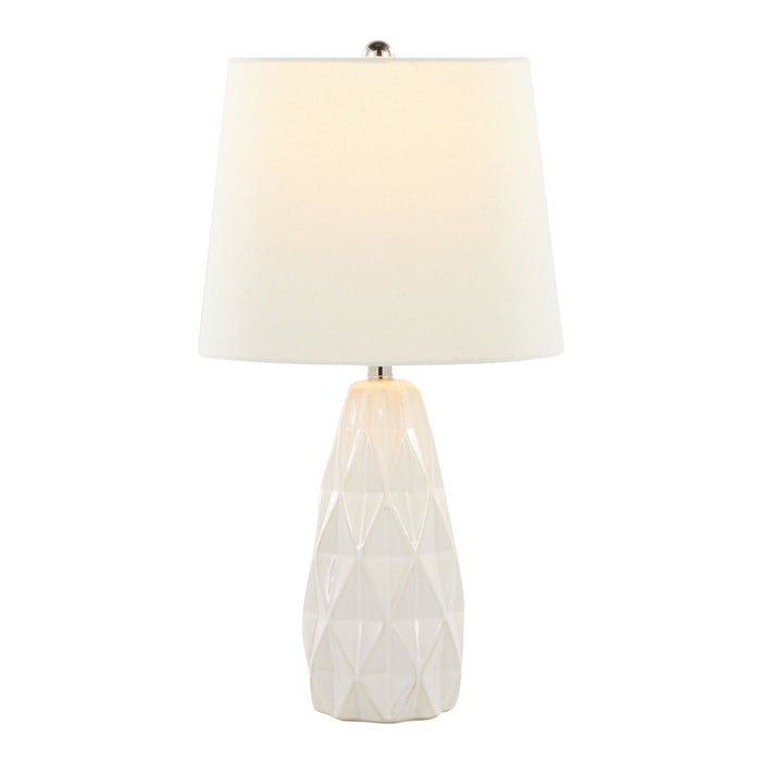 Hex - 20" Ceramic Accent Lamp (Set of 2) - White