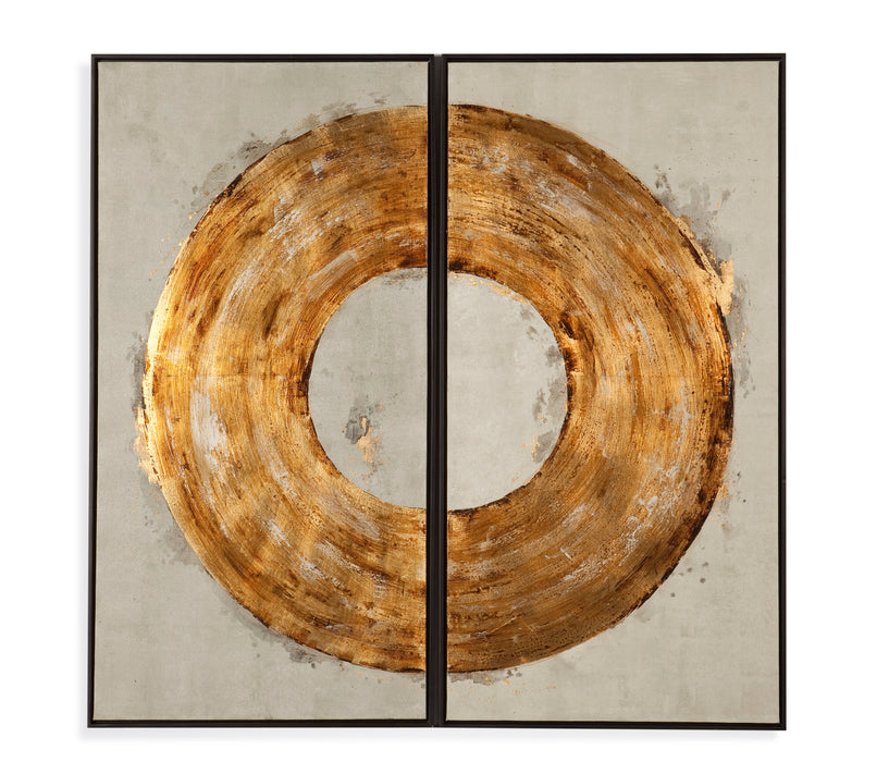 Ring Of Fire - Canvas Art - Gold