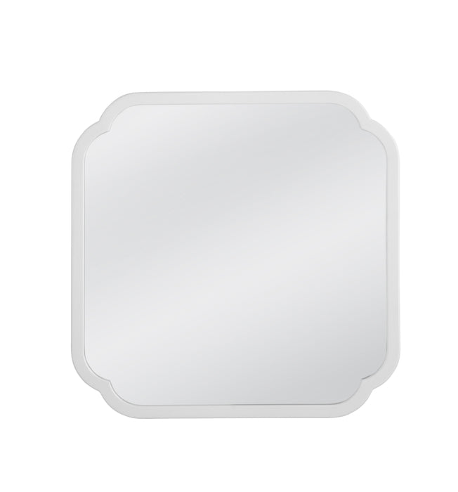 Clover - Square Wall Mirror - White