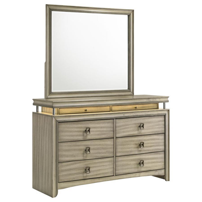 Giselle - Dresser Mirror - Rustic Beige