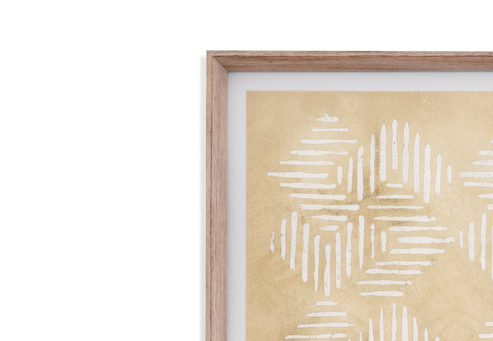 Sand Stitch IV - Framed Print - Beige
