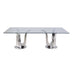 Chintaly ADELLE Contemporary Rectangular Glass Dining Table