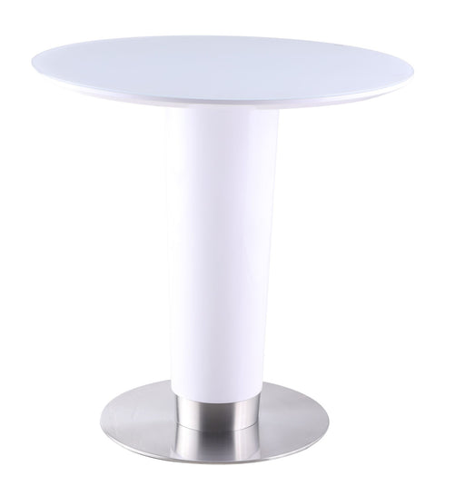Chintaly AGNES Contemporary Round White Counter Table
