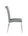 Chintaly ALEXIS Contemporary Upholstered Cantilever Side Chair - 4 per box - Gray
