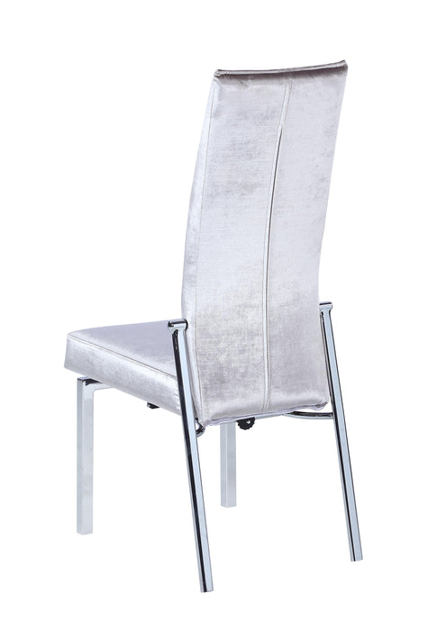 Chintaly ANABEL-SC Contemporary Motion Back Side Chair w/ Chrome Frame - 2 per box - Gray