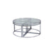 Chintaly ARIEL-CT-NST Contemporary 5-Piece Nesting Glass Cocktail Table Set