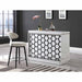 Chintaly BAXTER-BAR Home Bar w/ Honeycomb Accent and Storage
