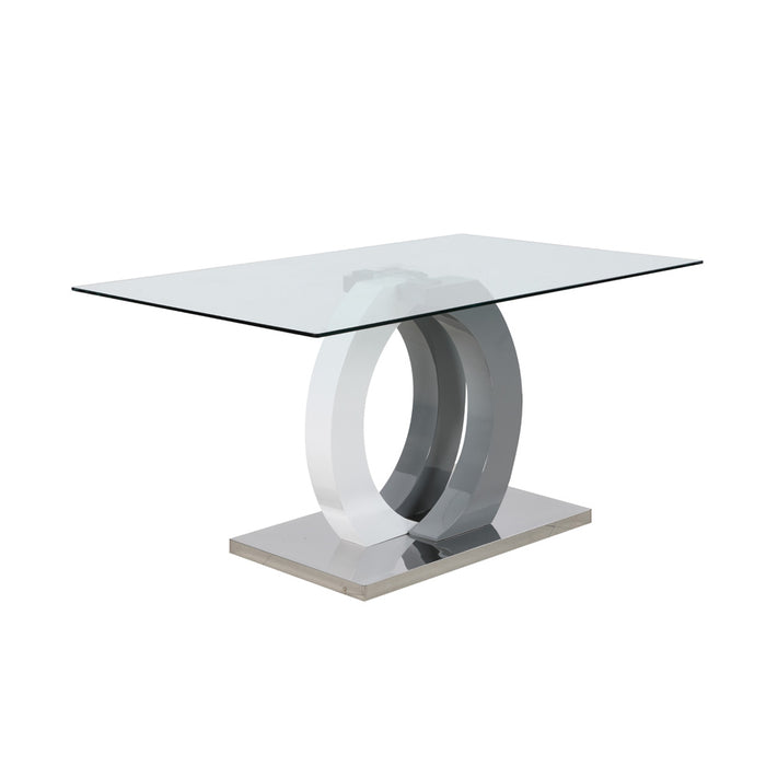 Chintaly BECKY Contemporary Glass Top Dining Table