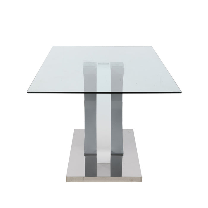 Chintaly BECKY Contemporary Glass Top Dining Table