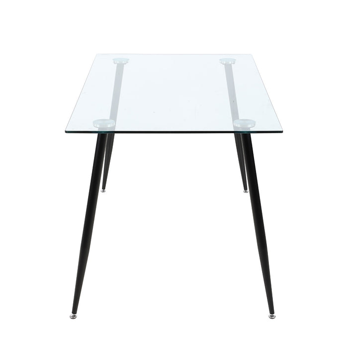 Chintaly BERTHA Contemporary Glass Top Dining Table