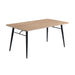 Chintaly BRIDGET Modern 35" x 63" Wooden Table w/ Tapered Leg Base