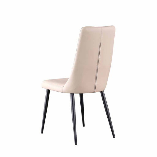 Chintaly BRIDGET Modern Contour Tall Back Chair w/ Beige Upholstery & Tapered Legs - 4 per box