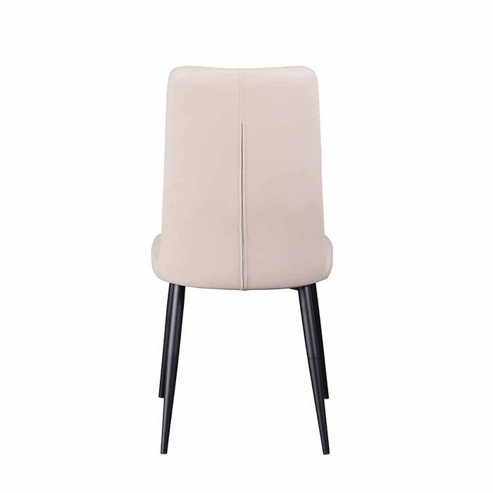Chintaly BRIDGET Modern Contour Tall Back Chair w/ Beige Upholstery & Tapered Legs - 4 per box