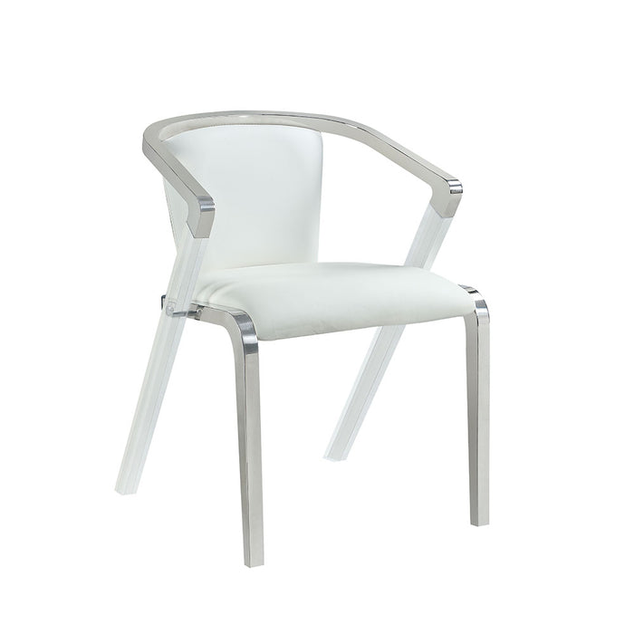 Chintaly BRUNA Modern Arm Chair w/ Steel & Solid Acrylic Frame - 2 per box