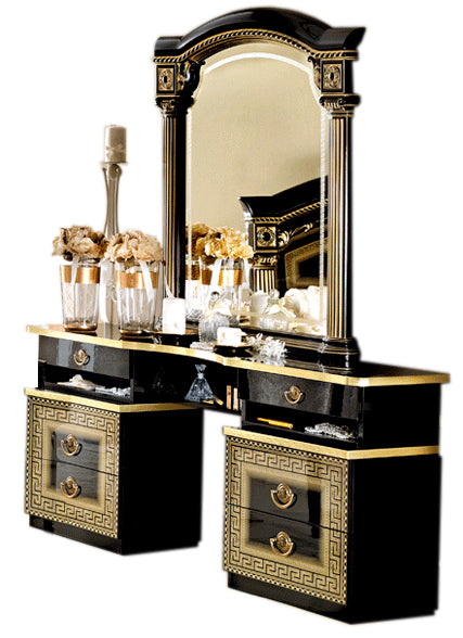 ESF Camelgroup Italy Aida Black/Gold Vanity dresser SET p12136