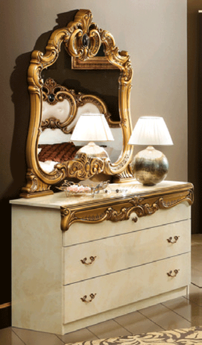 ESF Camelgroup Italy Barocco Dressers IVORY/GOLD SET p13149