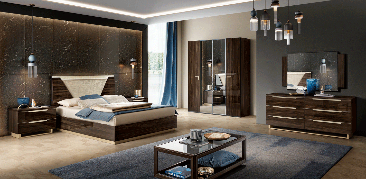 ESF Camelgroup Italy Smart Double dresser with Mirror Walnut SET p13186