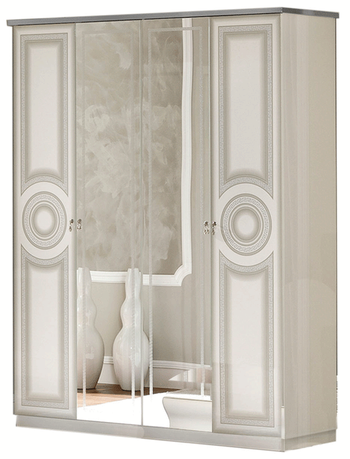 ESF Camelgroup Italy Aida White/Silver 4 Door Wardrobe SET p10413