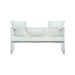 Chintaly CIARA Contemporary Acrylic Bench w/ Upholstered Seat