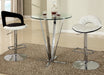 Chintaly CORTLAND Contemporary Glass Counter Table w/ X-Shaped Base